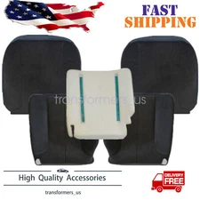 For Dodge Ram 03-05 Front Bottom & Top Lean Back Seat Cover & Foam Cushion Gray