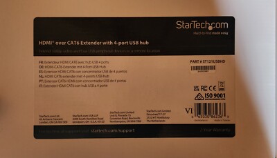 StarTech.com ST121USBHD HDMI over CAT6 Extender with 4-port USB Hub