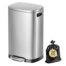 13 Gallon / 50 Liter Stainless Steel Trash Can with Soft-Close