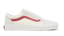 old skool vintage white/rococco red new men size 9.0
