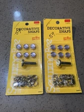 Sewing Bee By Talon Decorative Snaps With Attaching Tool 3 sets of 6 NIP Purple