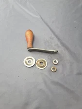 Vintage Small Hand Grinder Tool Parts - Handle, Spacers, Nuts