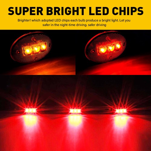 4x Smoked LED Dually Bed Fender Lights +ID Tail Light For 99-10 Ford F350 USA - Picture 7 of 12