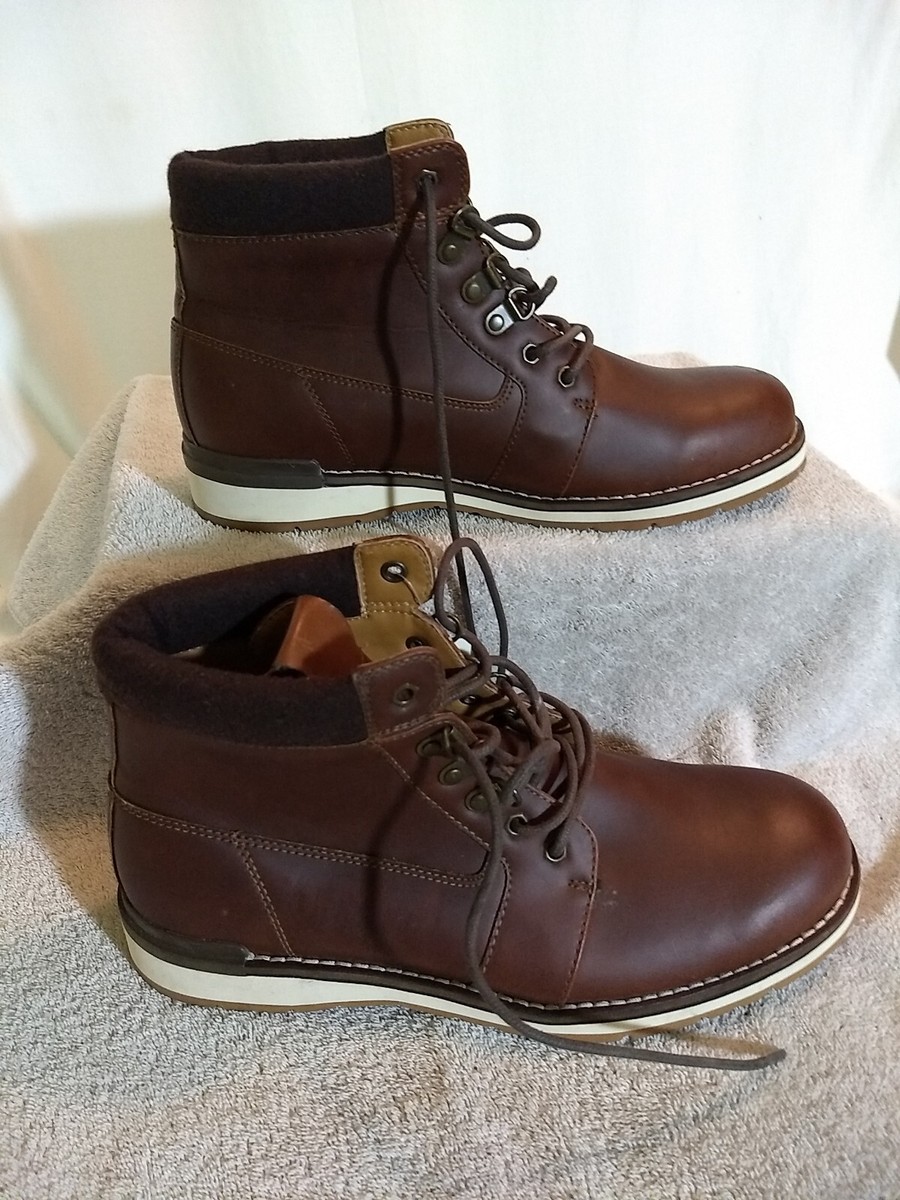 Good Fellow & Co. Unisex Brown Leather Boots, Size: 9.5 Used #JJ22