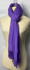 Soft Silky pashmina Shawl Wrap Women Pashmina Solid Scarf 25”x70” PURPLE