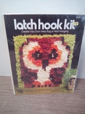 Valiant Latch Hook Rug Kit NOS Rug or Wall Hanging Owl 1980 Sealed