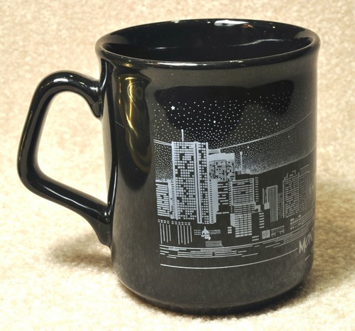 Montreal Canada Coffee Mug Skyline Ceramic - Night View w/ Moon Stars England - Picture 3 of 5