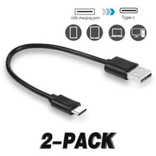 US Short 6inch USB Type-C 3.1 USB-C Fast Sync & Charging Cable Cord, Reversible