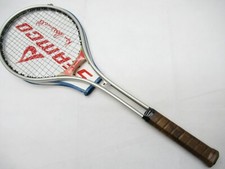 VINTAGE SEAMLESS KEN ROSEWALL TENNIS RACQUET 4 1/2 W/ COVER. LONG TERM STORAGE