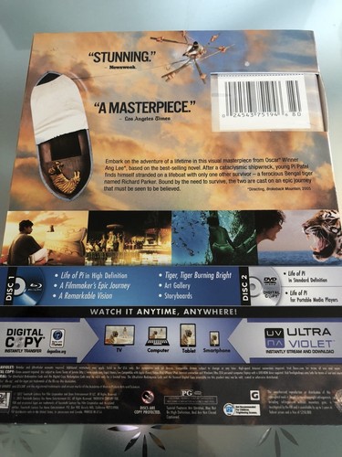 LIFE OF PI****BLU-RAY****REGION FREE****NEW & SEALED - Picture 2 of 3