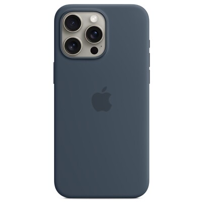 Original Apple iPhone 15 PRO MAX Silikon Case MT1P3ZM/A Hülle MagSafe Sturmblau