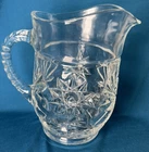 Vintage Anchor Hocking, Prescut Star of David, Glass Pitcher 16 Oz Excellent