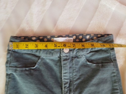 ZARA Kids Girls Slim Fit Moss Green Corduroy Pants SIZE 10 CM 140 EUC - Picture 6 of 8