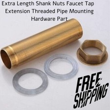 6 inch Extra Length Shank Nuts Faucet Tap Extension Threaded Pipe Mounting Part