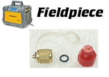 Fieldpiece Model 45, Refrigerant Recovery Unit, Brass Inlet/Outlet Cap/Strap