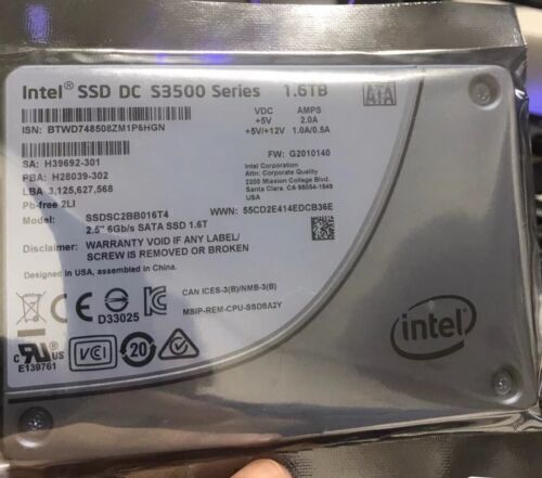 New Intel SSD DC S3500 120GB 160GB 480GB 600GB 800GB 1.6TB 2.5" SATA SSD - Picture 7 of 7