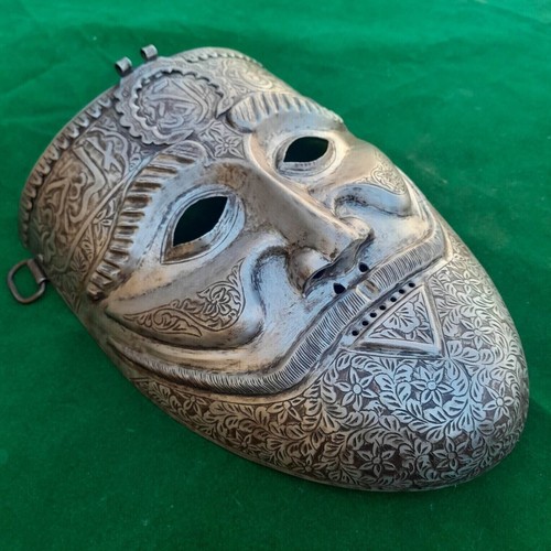 Vtg iron islamic anatolia ottoman turkish men war mask kulah khud helmet - Picture 3 of 4
