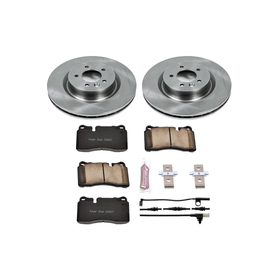 Powerstop KOE5422 2-Wheel Set Brake Disc and Pad Kits Front for Range Rover Land Foto 4 de 4