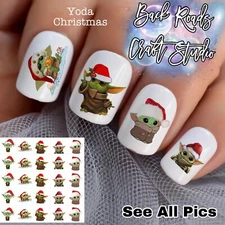 Yoda Christmas Star Wars Waterslide Nail Decals Set Of 50 Instructions & Bonus