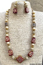 PEARL NECKLESS SET WITH EARRING PARTY WEAR SET FOR WOMEN AND GIRL