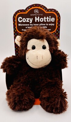Cozy HOTTIE Monkey Plush Stuffed Animal Microwaveable Heat/Lavender 10'' NIB