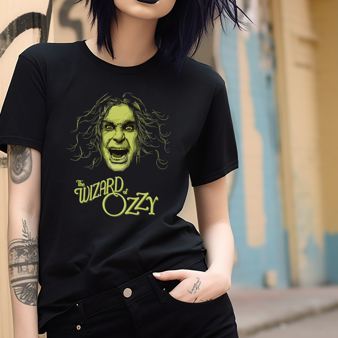 Ozzy Osbourne The Wizard of Ozzy Metal, Rock Band T-Shirt Black S