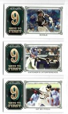 2020 Topps Allen and Ginter 9 Ways to First Mini Lot of 3 Single Hit By Pitch +