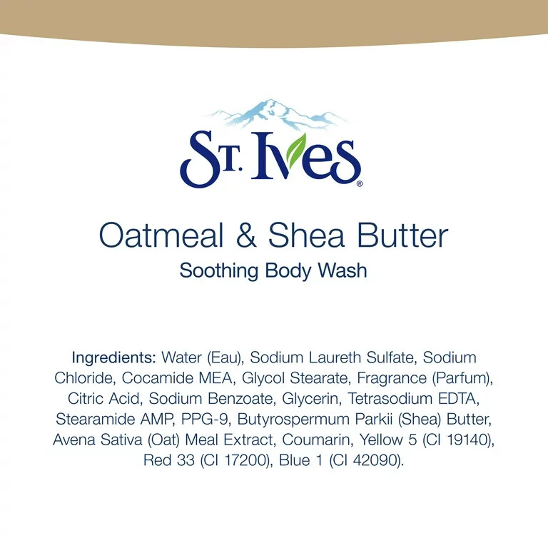 St. Ives Oatmeal and Shea Butter Dry Skin Soothing Liquid Body Wash 22 oz