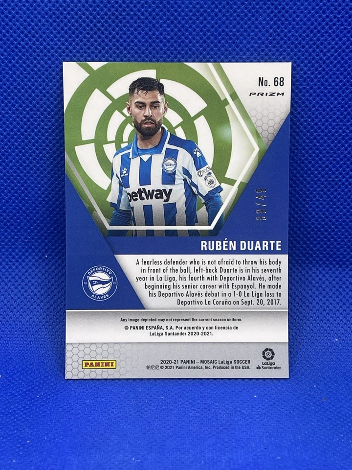 2020-21 Panini Mosaic La Liga Mosaic Purple #68 Ruben Duarte 39/49 - Image 2 of 2