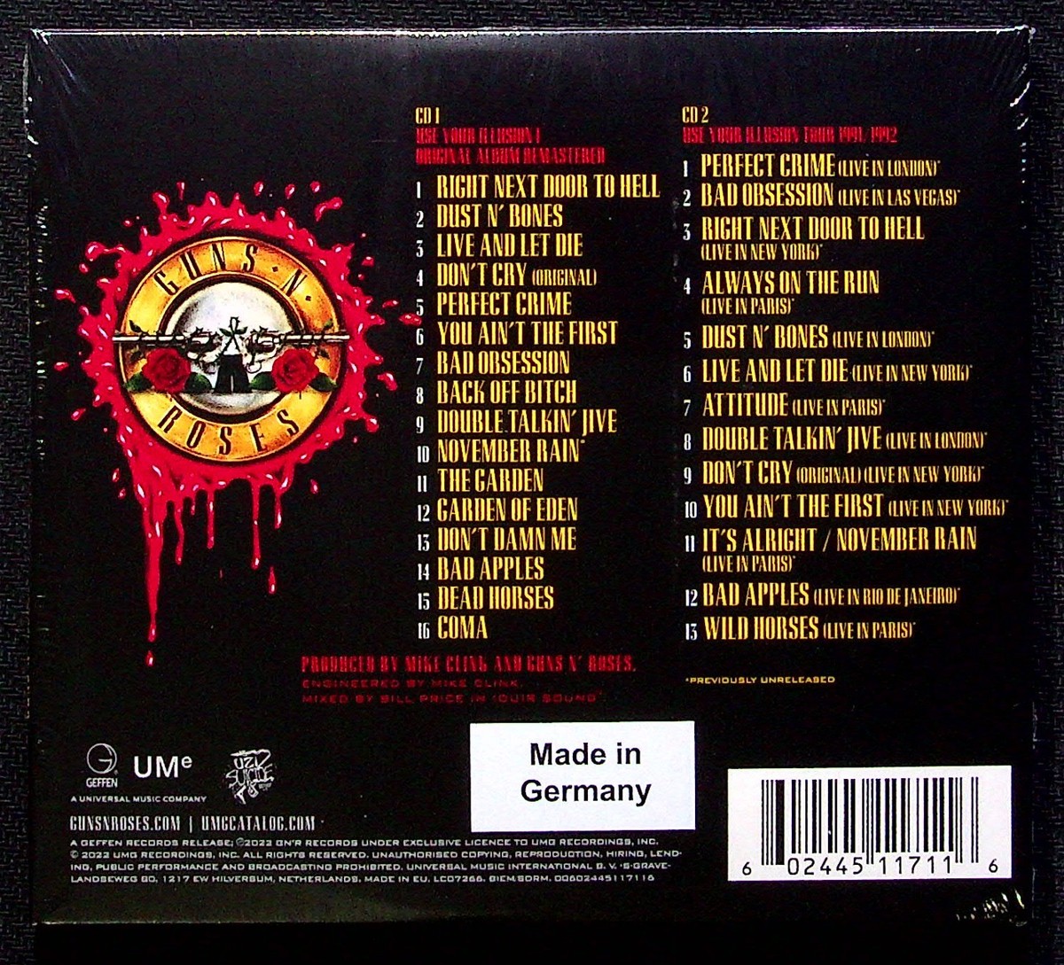 Guns N' Roses Use Your Illusion I 2 Cd Sealed Deluxe Edition