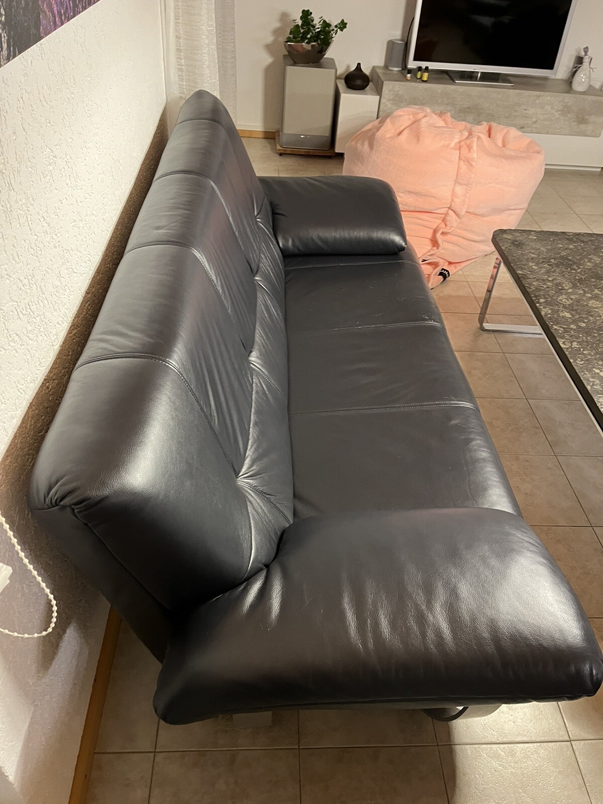 sofa leder schwarz gebraucht eBay