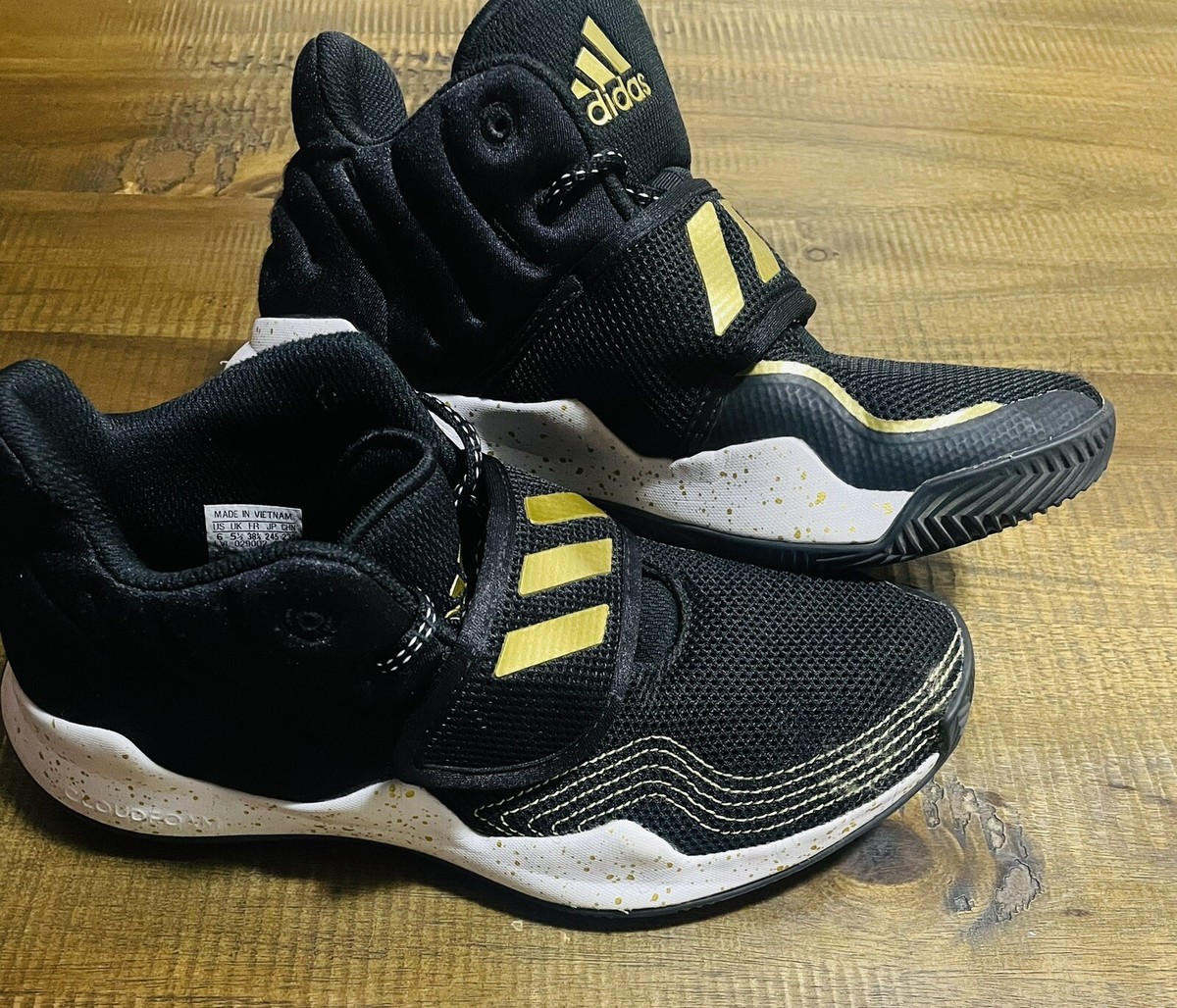Adidas Deep Threat Shoes FV8633 Black & Gold Basketball