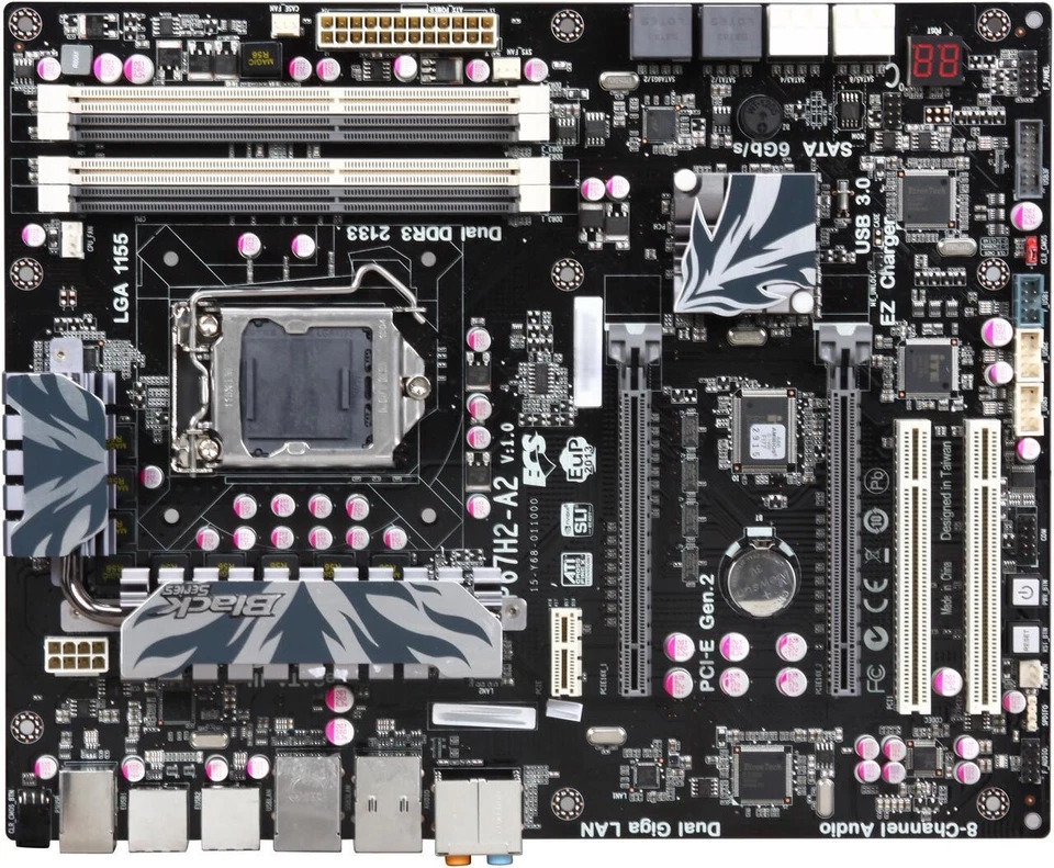 ECS P67H2-A2 LGA 1155 Intel P67 SLI  SATA 6Gb/s USB 3.0 ATX Motherboard - Image 4 of 4