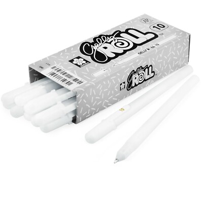 Sakura Gelly Roll Gelschreiber Bold Punkt 10 Weiß Tinte Packung 12