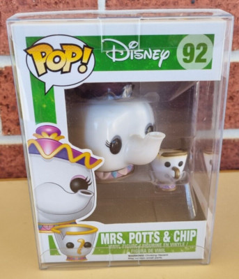 MRS. POTTS & CHIP #92 DISNEY FUNKO POP! VINYL - RARE & VAULTED | eBay ...