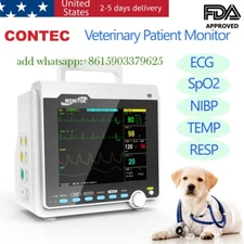 Veterinary Vital signs patient monitor with ECG,RESP,SpO2,PR,NIBP,TEMP,PET USE