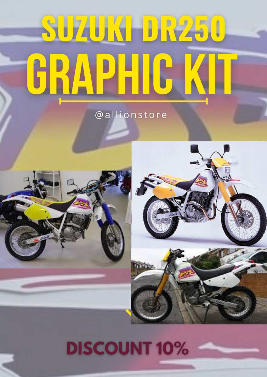 SUZUKI DR250 1995,1997 motorcycle graphic decal/sticker kit