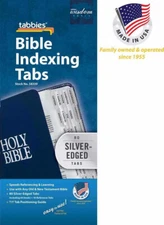 Bible Indexing Tabs NEW 80 Standard Silver-Edged Double Sided New Old Testament