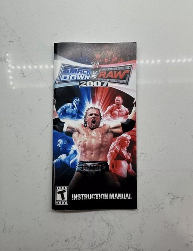 Smackdown Vs Raw 2007 Manual & Artwork Only Sony PSP - Bild 2 von 3