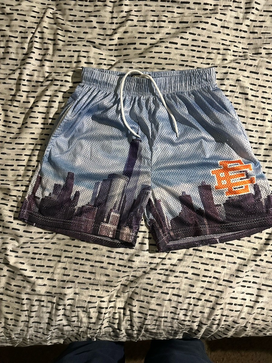 Eric Emanuel EE New York City NYC Skyline Blue Shorts M | eBay
