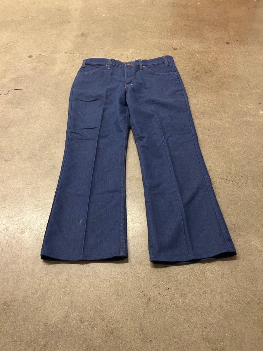 Vintage 70s USA Levis 517 Mens Talon 42 Zipper Black Tab Wide Leg