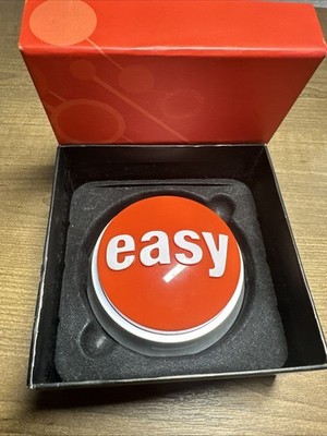 Staples THAT WAS EASY Button Desk Office Gift w Box Works GREAT