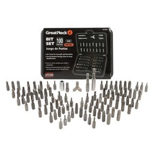 GreatNeck SD100C Security Bit Set (100 Pc) with Case, Essential Drill Bits fo...