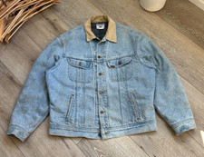 Vintage Lee Storm Rider Denim Jacket Blanket Lined Men's Size Large