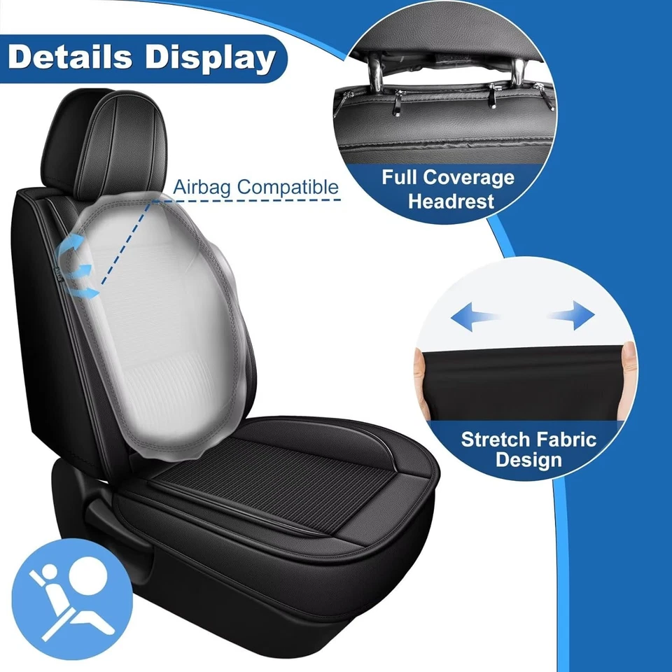 Car Seat Covers For Ford Transit Connect 2010-2025 PU Leather Cushion(2 Seats ) Foto 3 de 4