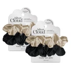 Silver Cloud Silver Ion Infused Satin Large Scrunchies - Double Pack