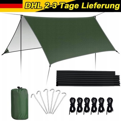 Tarp Zelt-Plane 3x3m Wasserdicht  Camping Sonnensegel Sonnenschutz UV-Schutz
