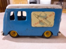 Cragstan Milk Delivery Van: Vintage 1950s Tin Friction Toy: Japan: Doesn't Work