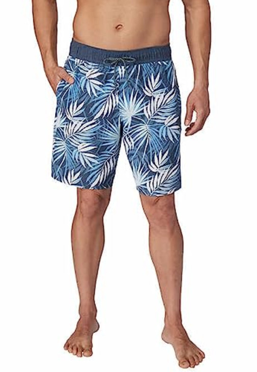 Hang Ten Mens Swim Trunk Quick Dry Shorts with Pockets Blue L 3890₽