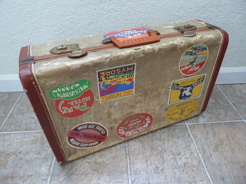 Vintage Suitcase Travel Stickers Hotel Train Luggage Labels Deco
